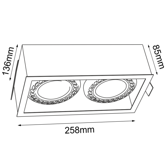 Lampa wpuszczana Cage in 1-2 - Czarna 3274 Antigo Lampa wpuszczana Cage in 1-2 - Czarna 3274 Antigo