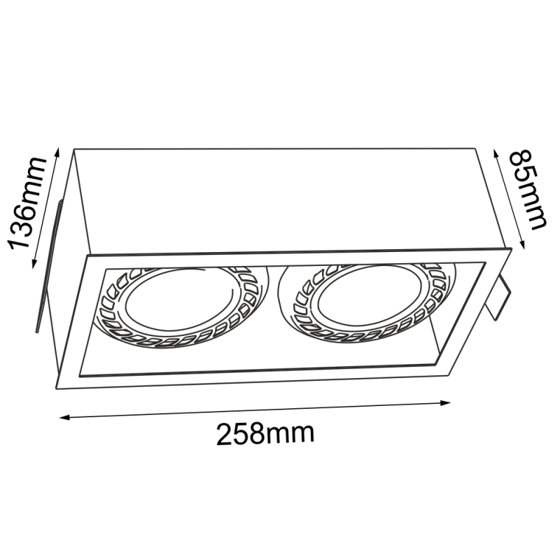 Lampa wpuszczana Cage in 1-2 - Czarna 3274 Antigo Lampa wpuszczana Cage in 1-2 - Czarna 3274 Antigo