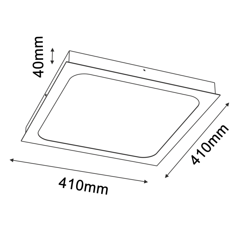 Plafon Hika - Biały (410x410 mm) 4000K 1055 Antigo