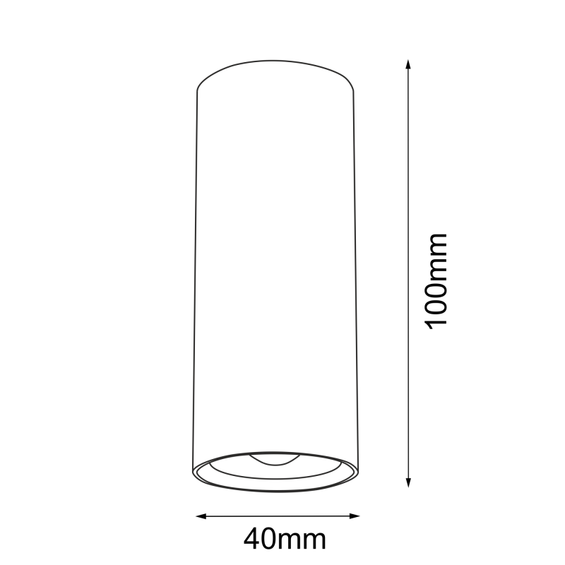 Plafon Point 40 - Czarny (100 mm) 1250 Antigo Plafon Point 40 - Czarny (100 mm) 1250 Antigo