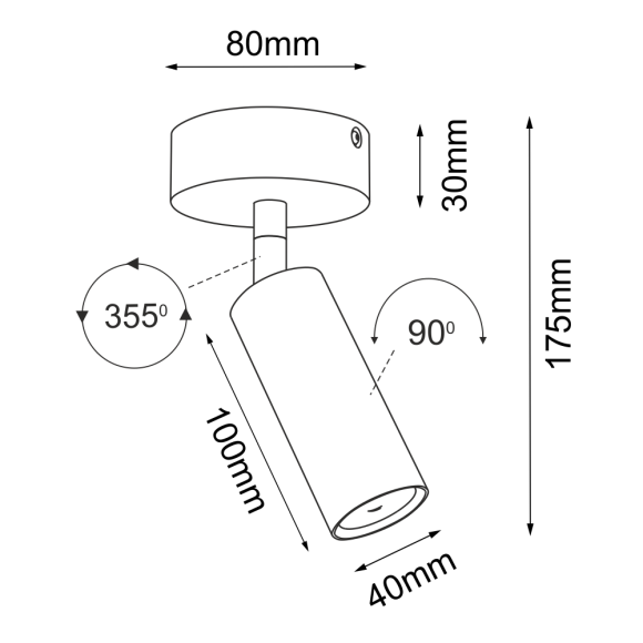 Reflektor Point 40 move - Czarny 2284 Antigo Reflektor Point 40 move - Czarny 2284 Antigo