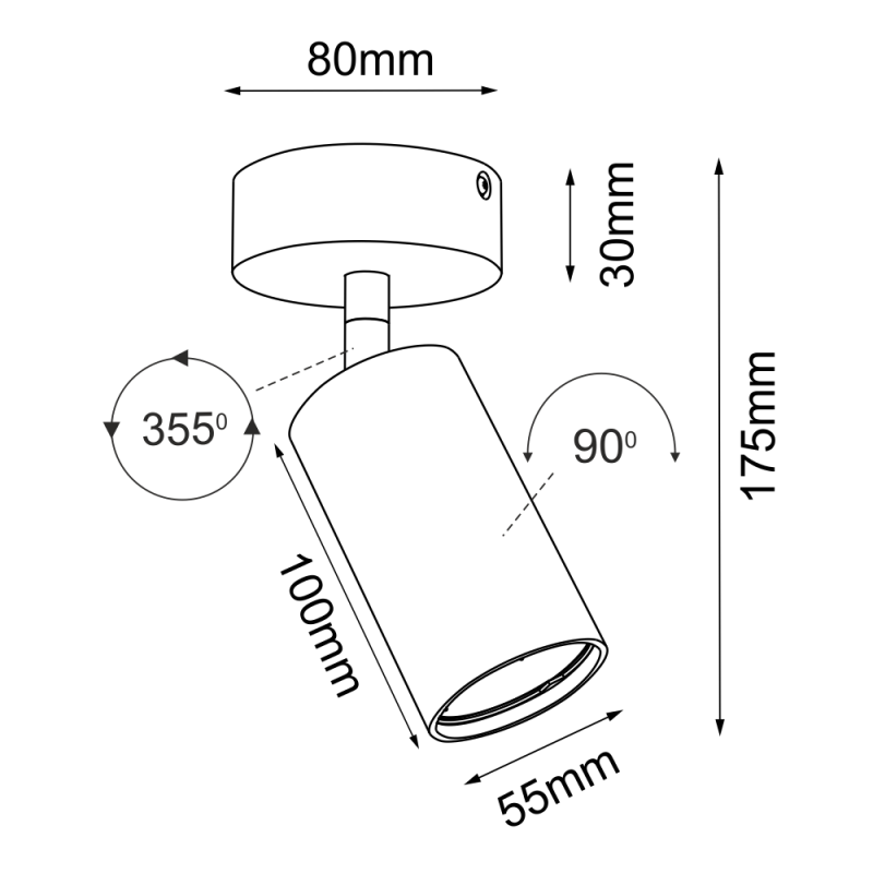 Reflektor Point 55 move - Czarny 2286 Antigo Reflektor Point 55 move - Czarny 2286 Antigo