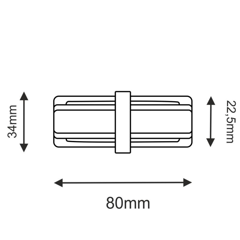 Łącznik prosty szynoprzewodu natynkowego 1F 230V - Biały 6305 Antigo