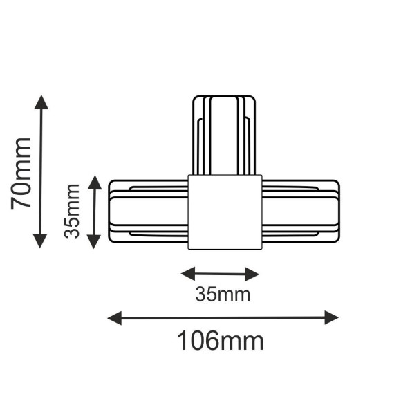 Łącznik T szynoprzewodu natynkowego 1F 230V - Biały 6309 Antigo Łącznik T szynoprzewodu natynkowego 1F 230V - Biały 6309 Antigo