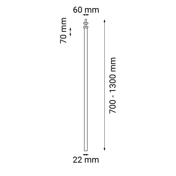 Lampa wpuszczana alha T - MIEDZIANY mat (800 mm) 9426 Antigo Lampa wpuszczana alha T - MIEDZIANY mat (800 mm) 9426 Antigo
