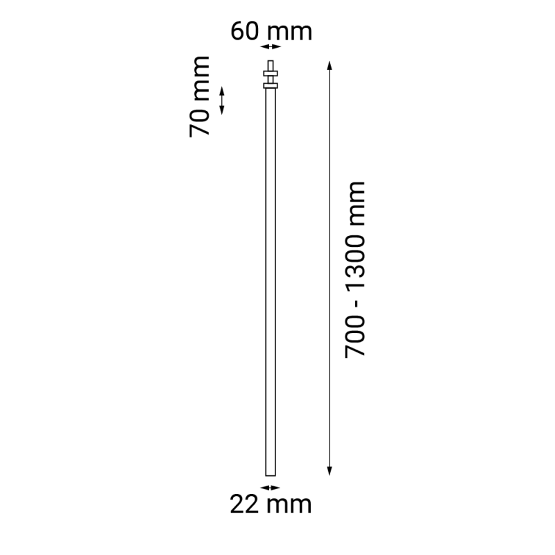Lampa wpuszczana alha T - Mosiądz polerowany (1300 mm) 9125 Antigo
