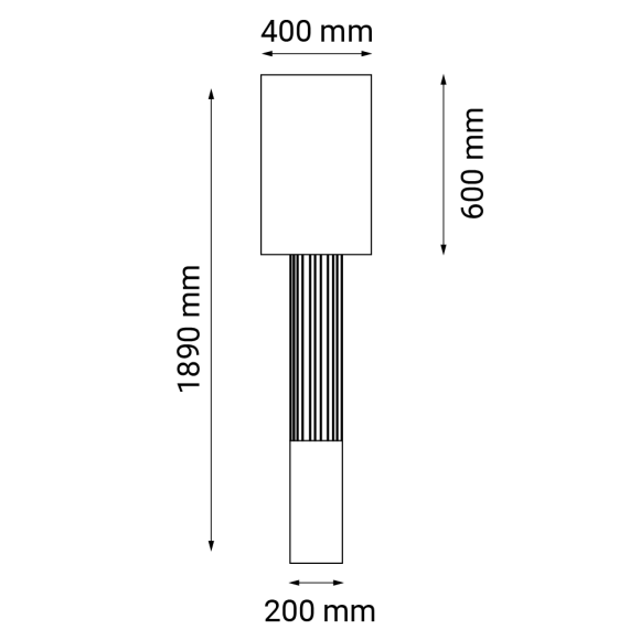 Lampa podłogowa IHI - Czarna-mosiężny (1890 mm) 9474 Antigo Lampa podłogowa IHI - Czarna-mosiężny (1890 mm) 9474 Antigo