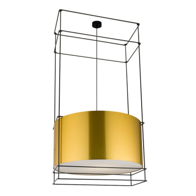 Lampa wisząca PAA - Czarna-mosiężny (800 mm) 9542 Antigo