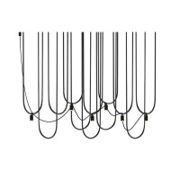 Lampa wisząca Udin 6 - Czarna 9785 Antigo