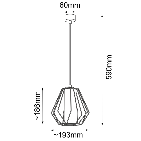 Lampa wisząca Alkaza - Czarna-platyna mat (193 mm) 5023 Antigo Lampa wisząca Alkaza - Czarna-platyna mat (193 mm) 5023 Antigo