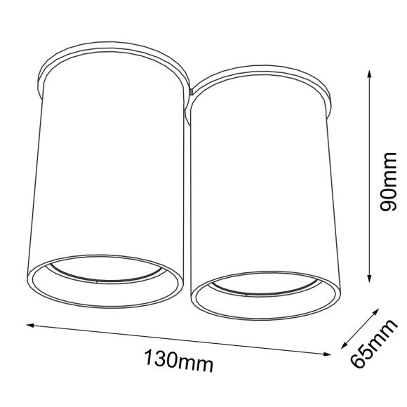 Plafon Arida 2 - Czarny (90 mm) 1112 Antigo Plafon Arida 2 - Czarny (90 mm) 1112 Antigo