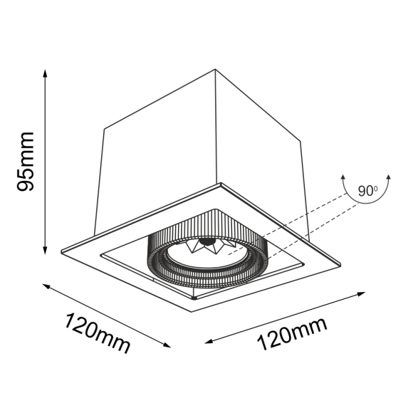 Lampa wpuszczana Ebino - Biała 7314 Antigo Lampa wpuszczana Ebino - Biała 7314 Antigo