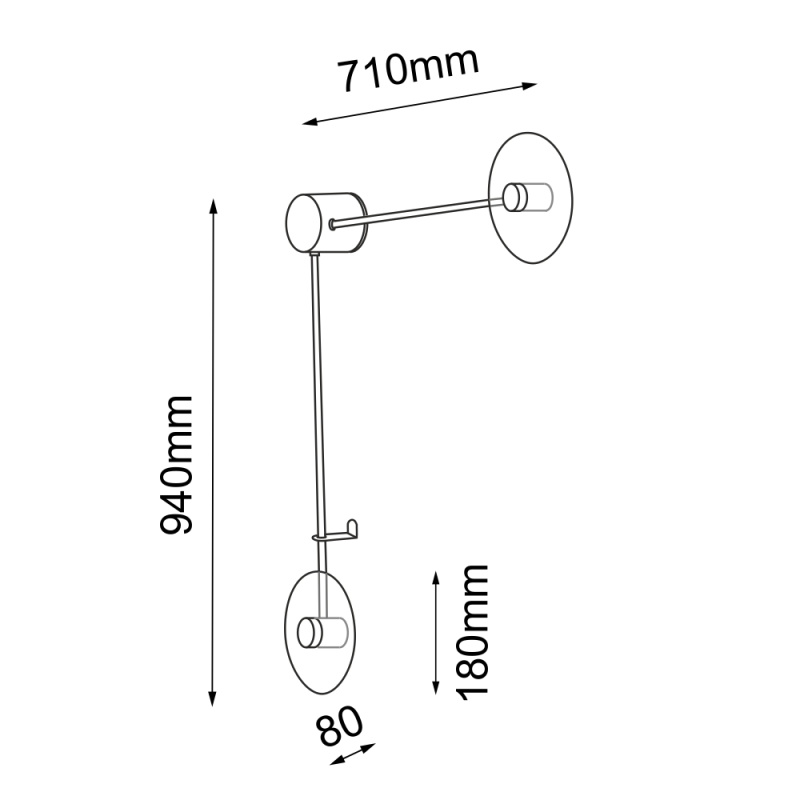 Kinkiet Furano L - Czarny (940 mm) 4035 Antigo Kinkiet Furano L - Czarny (940 mm) 4035 Antigo