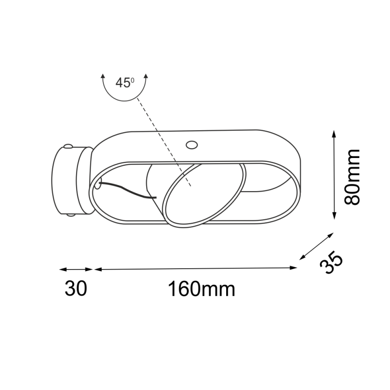 Kinkiet Furoku K - Czarny 3000K 7976 Antigo Kinkiet Furoku K - Czarny 3000K 7976 Antigo