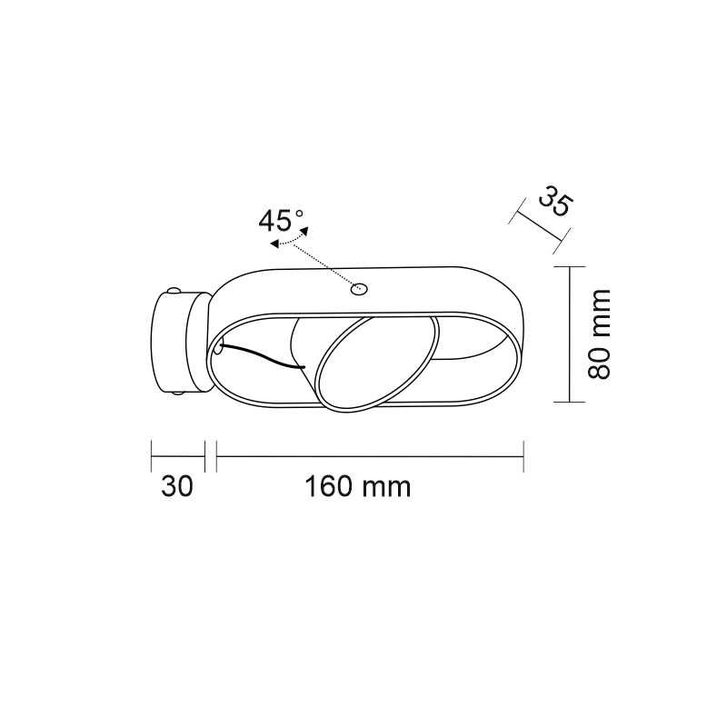 Kinkiet Furoku K - Czarny 4000K 8507 Antigo Kinkiet Furoku K - Czarny 4000K 8507 Antigo