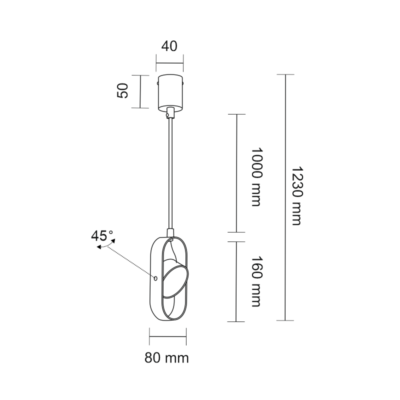 Lampa wisząca Furoku 1 - Czarna 4000K 8537 Antigo Lampa wisząca Furoku 1 - Czarna 4000K 8537 Antigo