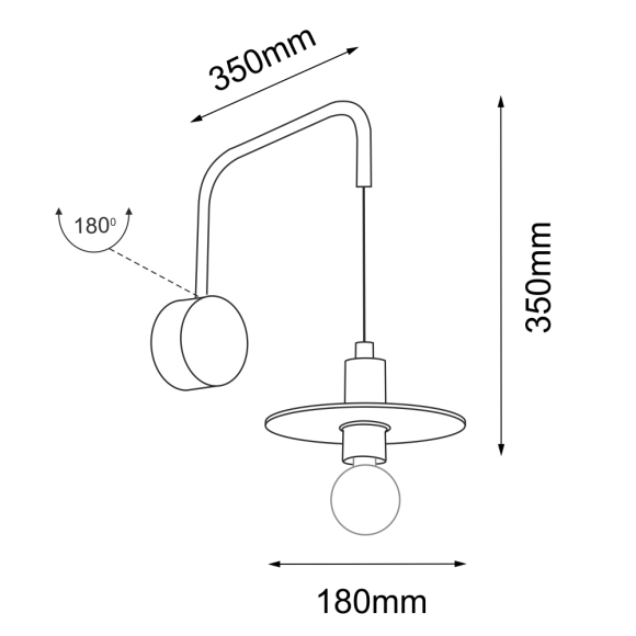 Kinkiet Ikeda K - Czarny 7978 Antigo Kinkiet Ikeda K - Czarny 7978 Antigo