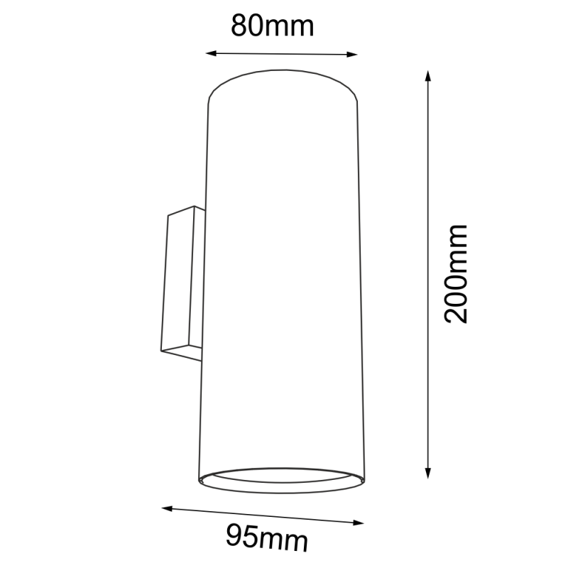Kinkiet Kobe K - Czarny (200 mm) 4041 Antigo Kinkiet Kobe K - Czarny (200 mm) 4041 Antigo
