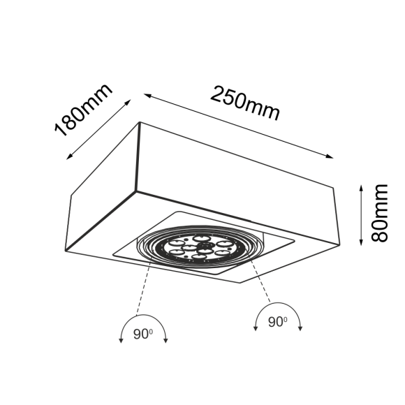 Plafon Koga 1 - Biały (80 mm) 7115 Antigo Plafon Koga 1 - Biały (80 mm) 7115 Antigo