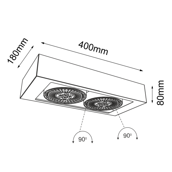 Plafon Koga 2 - Biały (80 mm) 7121 Antigo Plafon Koga 2 - Biały (80 mm) 7121 Antigo