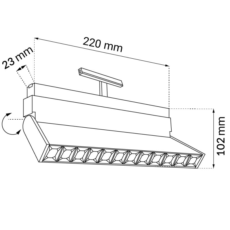 Spot magnetyczny Komatsu dot move - Czarny - 48V 12W 960lm (220 mm) 3000K 6498 Antigo Spot magnetyczny Komatsu dot move - Czarny - 48V 12W 960lm (220 mm) 3000K 6498 Antigo