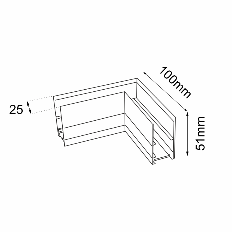 Łącznik L natynkowy szynoprzewodu magnetycznego Komatsu 48V - Czarny 6517 Antigo Łącznik L natynkowy szynoprzewodu magnetycznego Komatsu 48V - Czarny 6517 Antigo