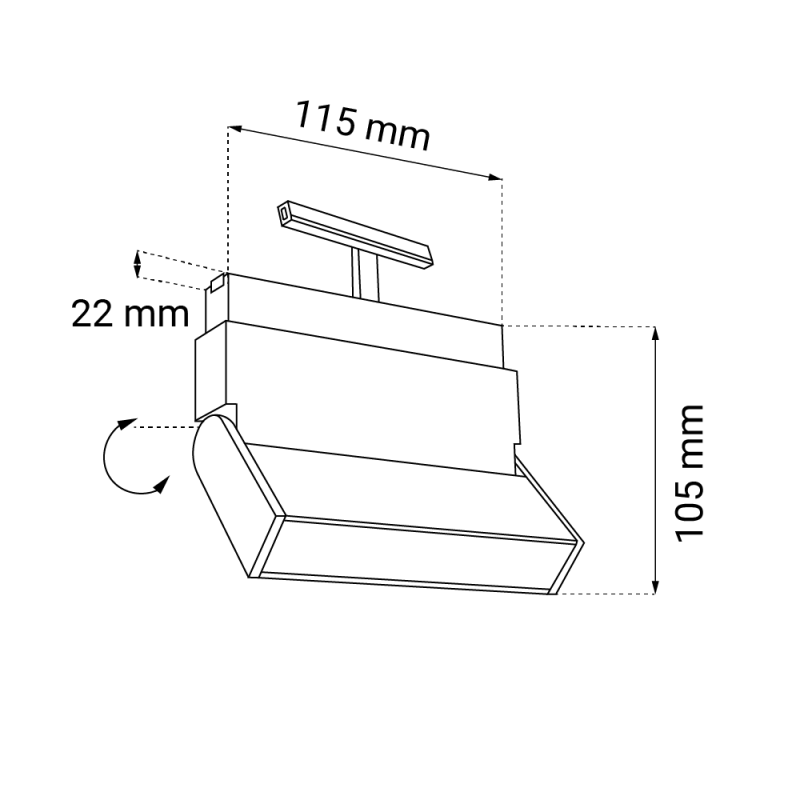 Spot magnetyczny Komatsu move - Czarny - 48V 6W 480lm (115 mm) 3000K 6552 Antigo Spot magnetyczny Komatsu move - Czarny - 48V 6W 480lm (115 mm) 3000K 6552 Antigo