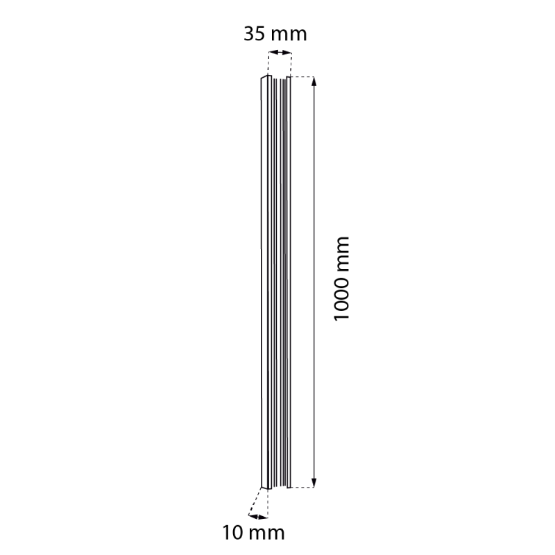Szynoprzewód magnetyczny natynkowy Komatsu Slim 48V - Czarny (1 m) 6040 Antigo