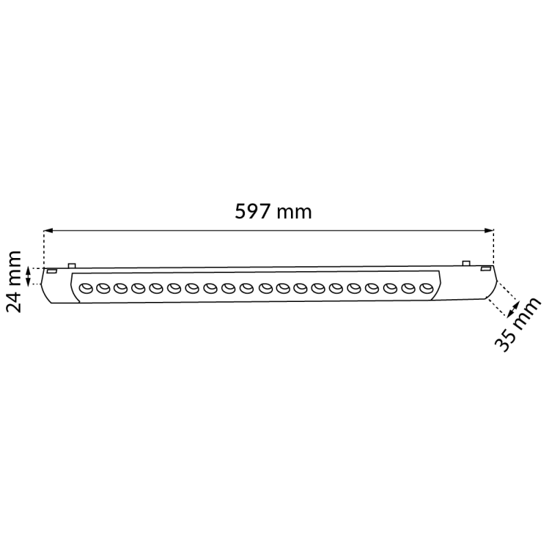 Spot magnetyczny Komatsu Slim dot - Czarny - 48V 20W 1600lm (600 mm) 3000K 6055 Antigo Spot magnetyczny Komatsu Slim dot - Czarny - 48V 20W 1600lm (600 mm) 3000K 6055 Antigo