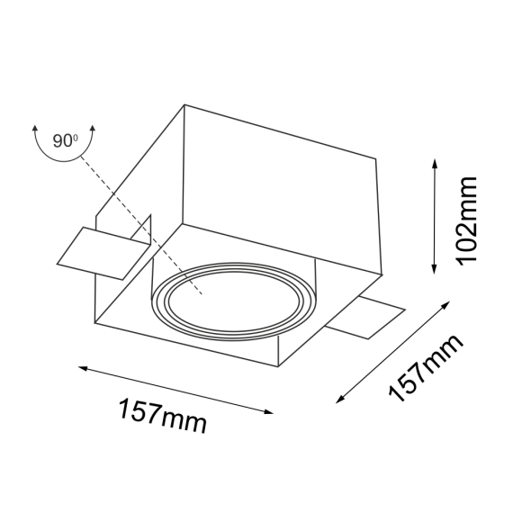 Lampa wpuszczana Komoro - Czarna 3308 Antigo Lampa wpuszczana Komoro - Czarna 3308 Antigo