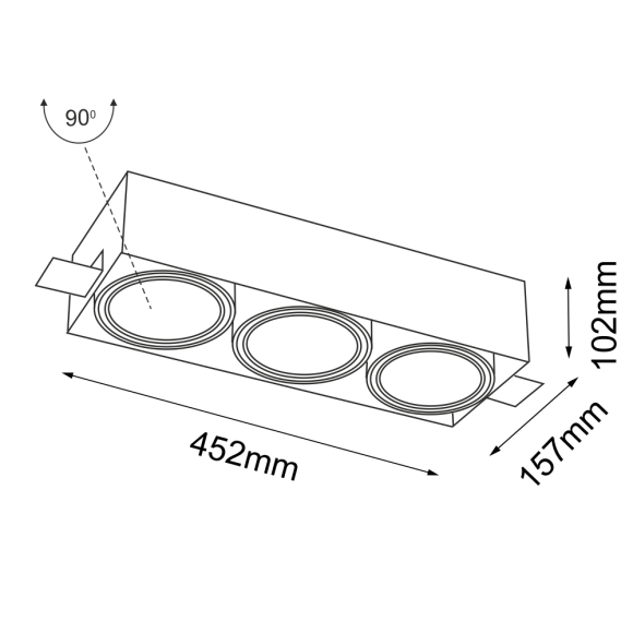 Lampa wpuszczana Komoro 3 - Czarna 3310 Antigo Lampa wpuszczana Komoro 3 - Czarna 3310 Antigo