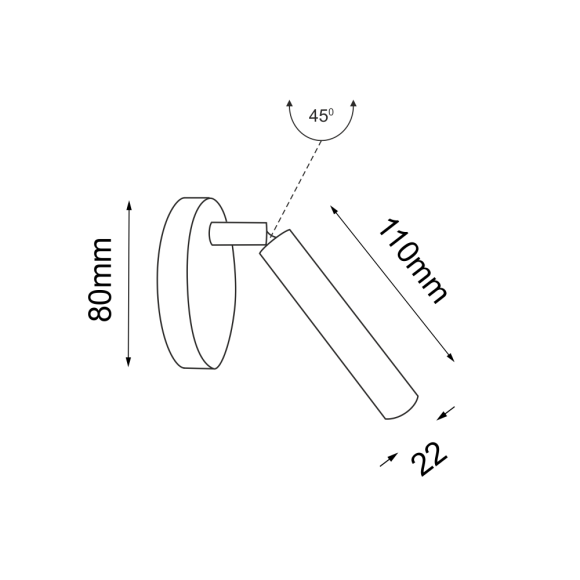 Kinkiet Kosame K3 - Złoty (110 mm) 4010 Antigo Kinkiet Kosame K3 - Złoty (110 mm) 4010 Antigo