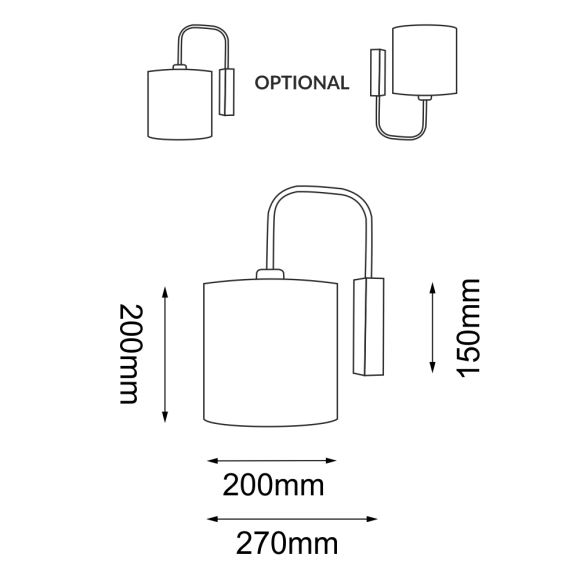 Kinkiet Lamego K - Beżowy (320 mm) 4046 Antigo Kinkiet Lamego K - Beżowy (320 mm) 4046 Antigo