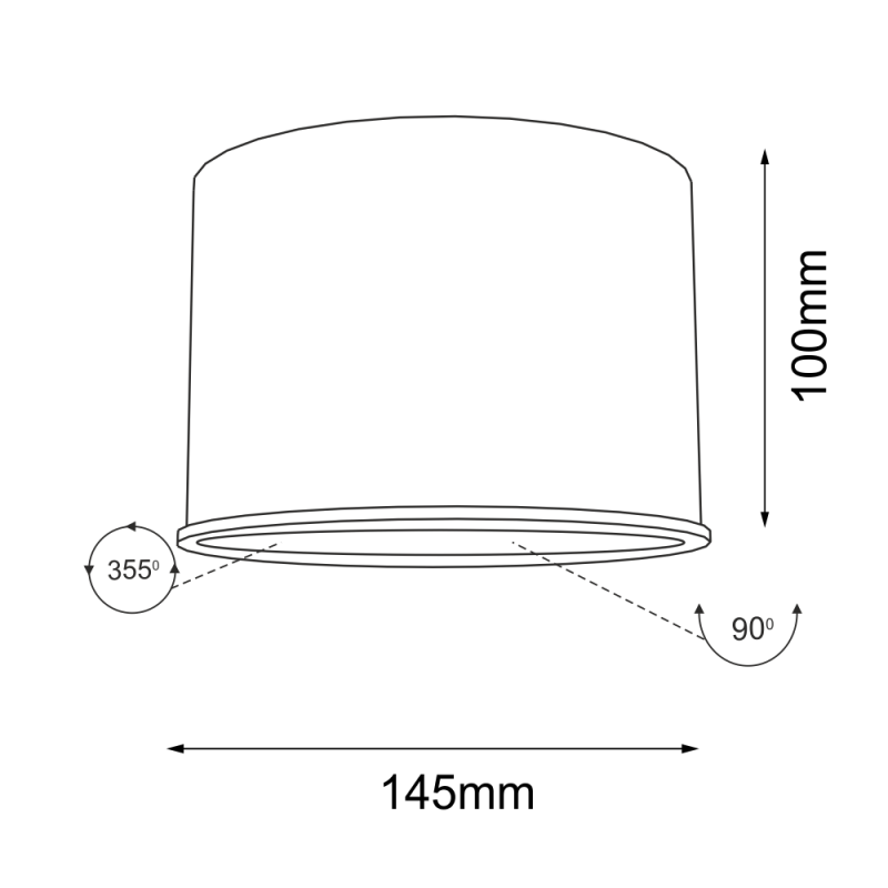 Plafon Miki - Czarny (100 mm) 1117 Antigo Plafon Miki - Czarny (100 mm) 1117 Antigo
