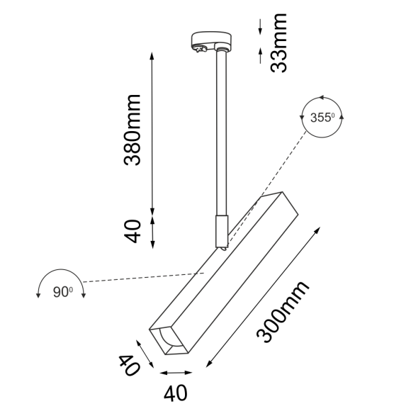 Spot Mitsuma T - Czarny - Szynoprzewód 3F 230V 7990 Antigo Spot Mitsuma T - Czarny - Szynoprzewód 3F 230V 7990 Antigo