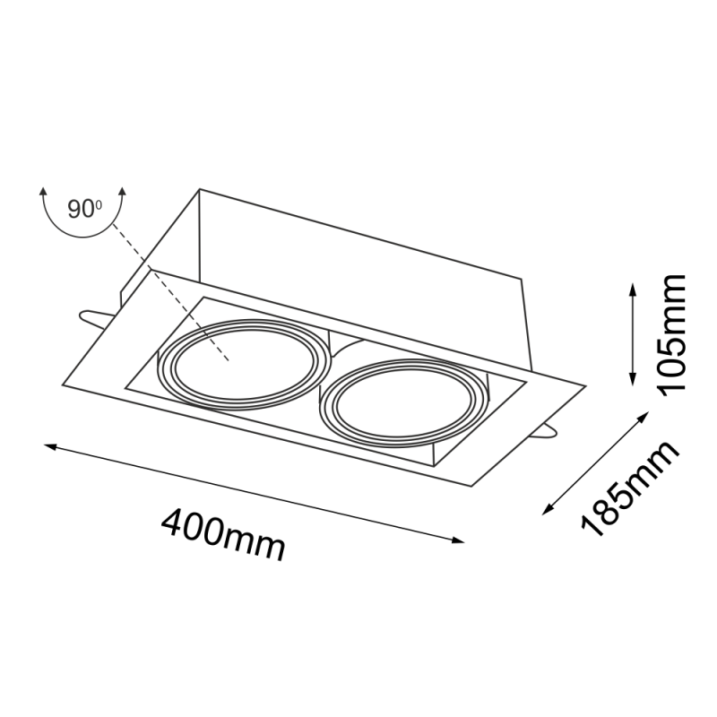 Lampa wpuszczana Muko 2 - Biała 7352 Antigo