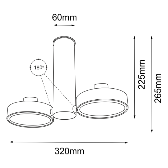 Reflektor Natori 2 - Czarny 2261 Antigo Reflektor Natori 2 - Czarny 2261 Antigo
