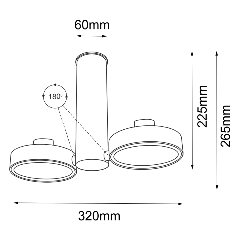 Reflektor Natori 2 - Biały 7212 Antigo Reflektor Natori 2 - Biały 7212 Antigo