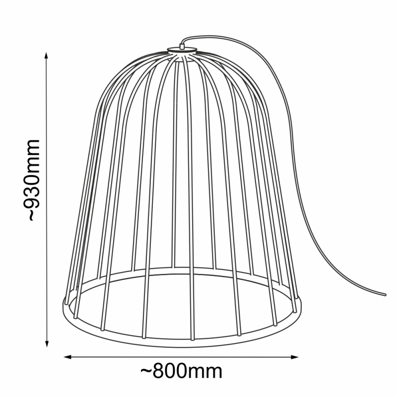 Lampa podłogowa no. moon O F - Czarna (930 mm) 2013 Antigo Lampa podłogowa no. moon O F - Czarna (930 mm) 2013 Antigo