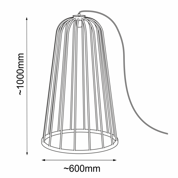 Lampa stojąca ogrodowa no. moon A - Czarna (1000 mm) 9418 Antigo Lampa stojąca ogrodowa no. moon A - Czarna (1000 mm) 9418 Antigo