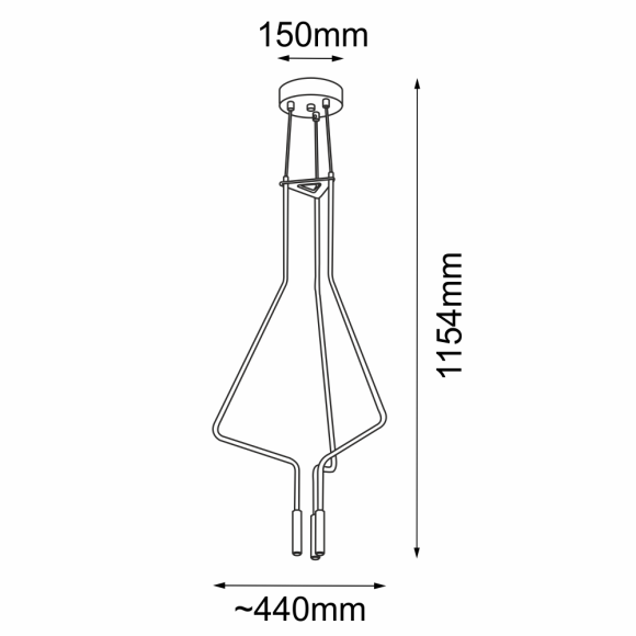 Lampa wisząca no. Vi 3 - Czarna (1154 mm) 5140 Antigo Lampa wisząca no. Vi 3 - Czarna (1154 mm) 5140 Antigo