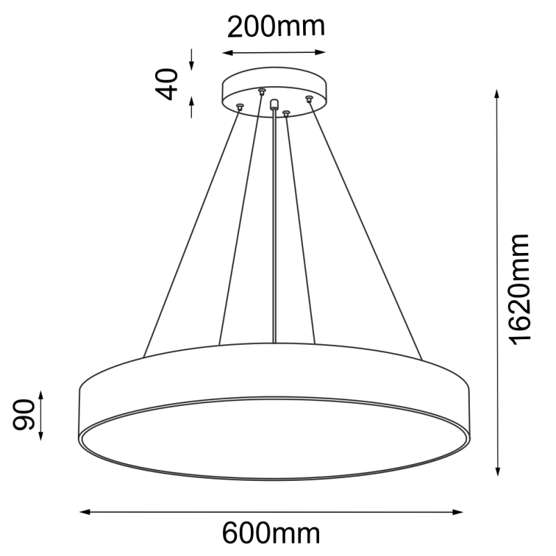 Lampa wisząca Sengo P 60 - Czarna (600 mm) 5210 Antigo Lampa wisząca Sengo P 60 - Czarna (600 mm) 5210 Antigo