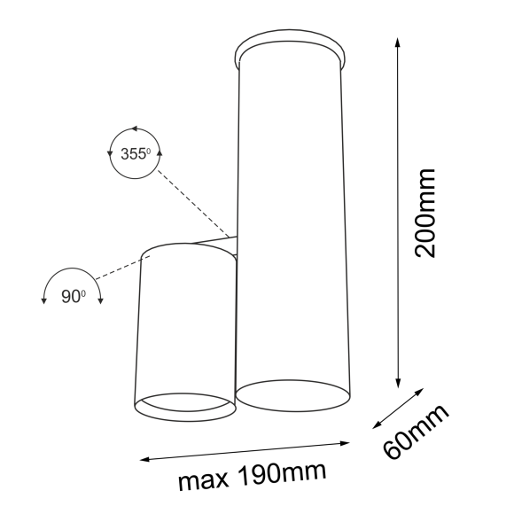 Reflektor Shima 1 - Czarny 2201 Antigo Reflektor Shima 1 - Czarny 2201 Antigo