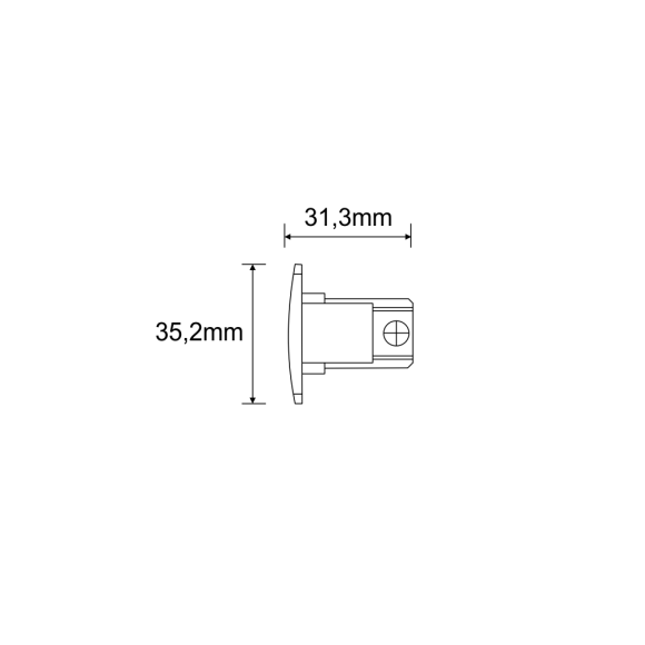 Zakończenie do szynoprzewodu natynkowego 3F 230V - Czarne 8109 Antigo Zakończenie do szynoprzewodu natynkowego 3F 230V - Czarne 8109 Antigo