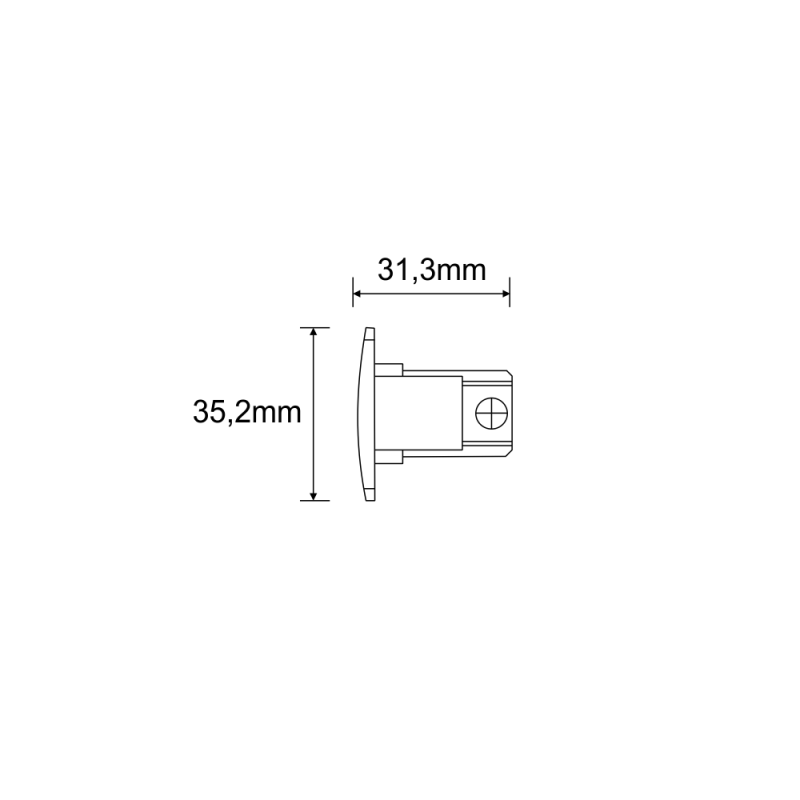 Zakończenie do szynoprzewodu natynkowego 3F 230V - Czarne 8109 Antigo Zakończenie do szynoprzewodu natynkowego 3F 230V - Czarne 8109 Antigo