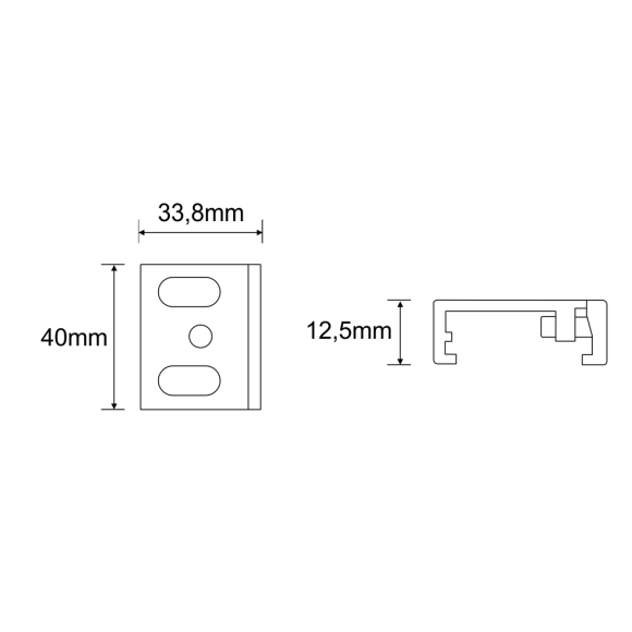 Klamra montażowa do szynoprzewodu natynkowego 3F 230V - Czarny 8127 Antigo Klamra montażowa do szynoprzewodu natynkowego 3F 230V - Czarny 8127 Antigo