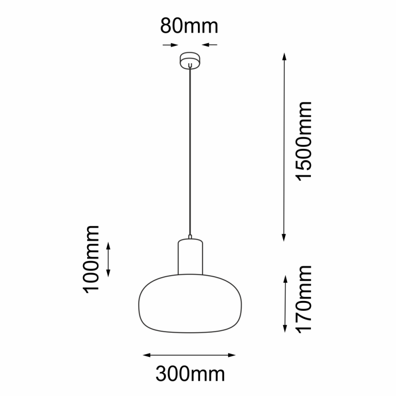 Lampa wisząca Tanpo O Z - Czarna (300 mm) 5209 Antigo Lampa wisząca Tanpo O Z - Czarna (300 mm) 5209 Antigo