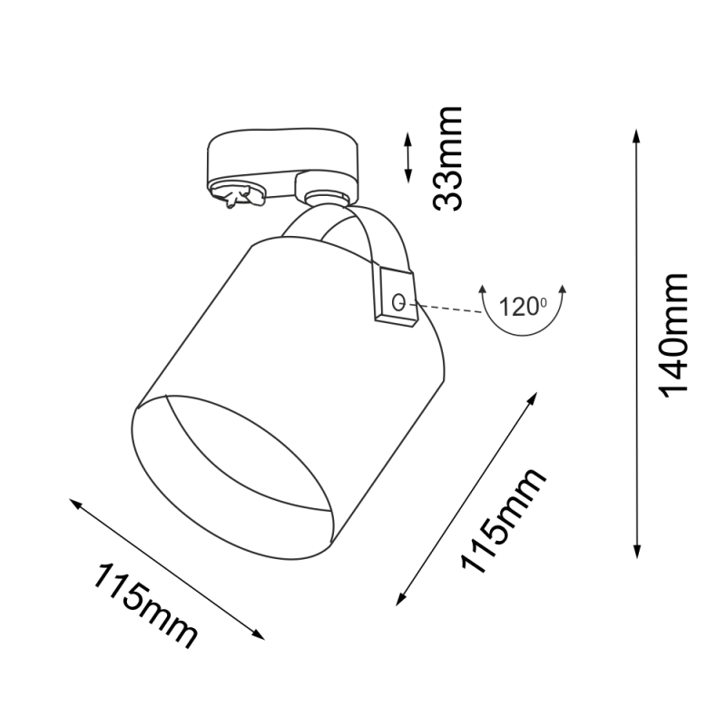 Spot Tenri - Biały - Szynoprzewód 3F 230V 7702 Antigo Spot Tenri - Biały - Szynoprzewód 3F 230V 7702 Antigo