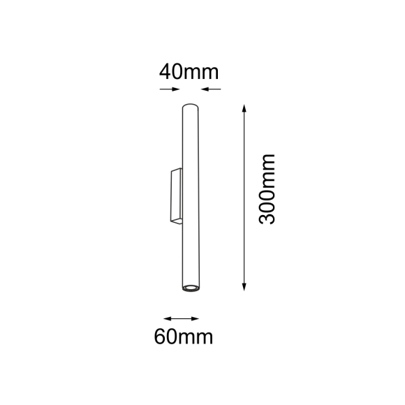 Kinkiet Yabu K2 - Czarny (300 mm) 4048 Antigo Kinkiet Yabu K2 - Czarny (300 mm) 4048 Antigo