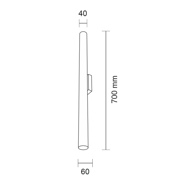 Kinkiet Yabu K1 - Czarny IP44 (700 mm) 8075 Antigo Kinkiet Yabu K1 - Czarny IP44 (700 mm) 8075 Antigo